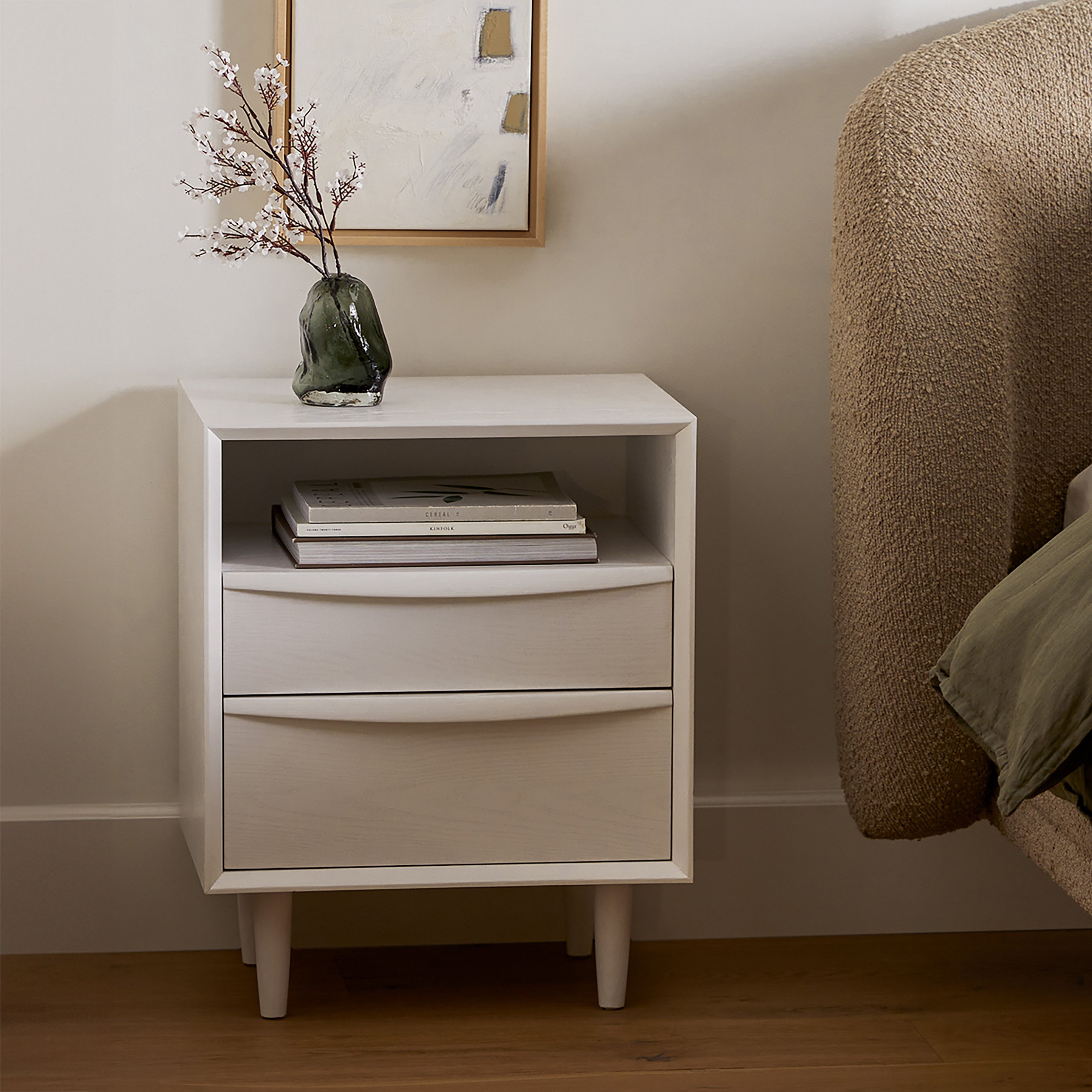 HA-N101 | LENIA Nightstand produce| Lenia nightstand walnut color